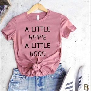 A little hippie, a little hood - women’s T-shirt